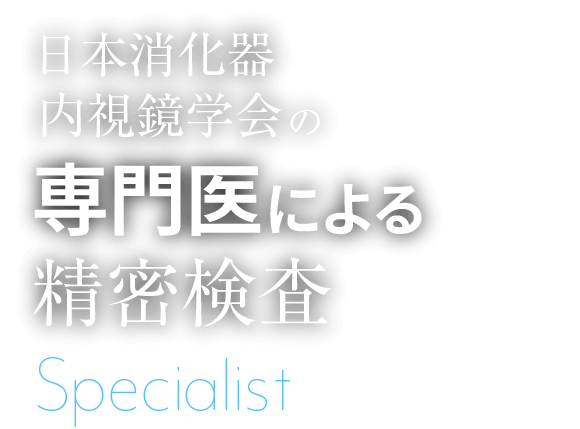 日本消化器内視鏡学会の専門医による精密検査