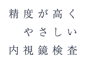 精度が高くやさしい内視鏡検査